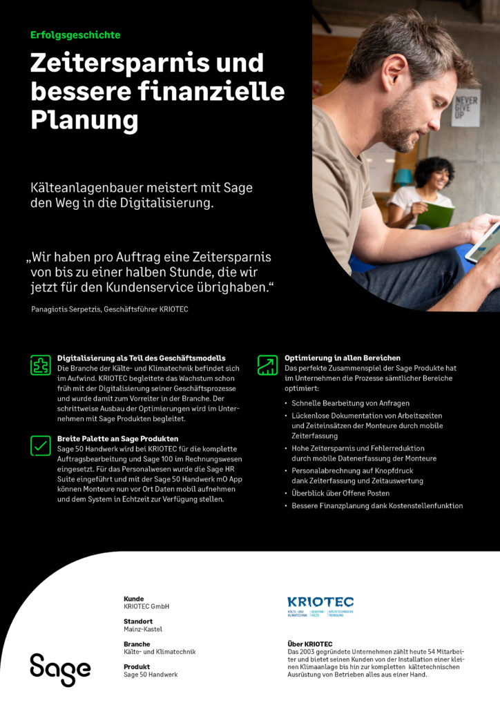 RB_Sage50Handwerk_Kriotec | isales - Sage Partner